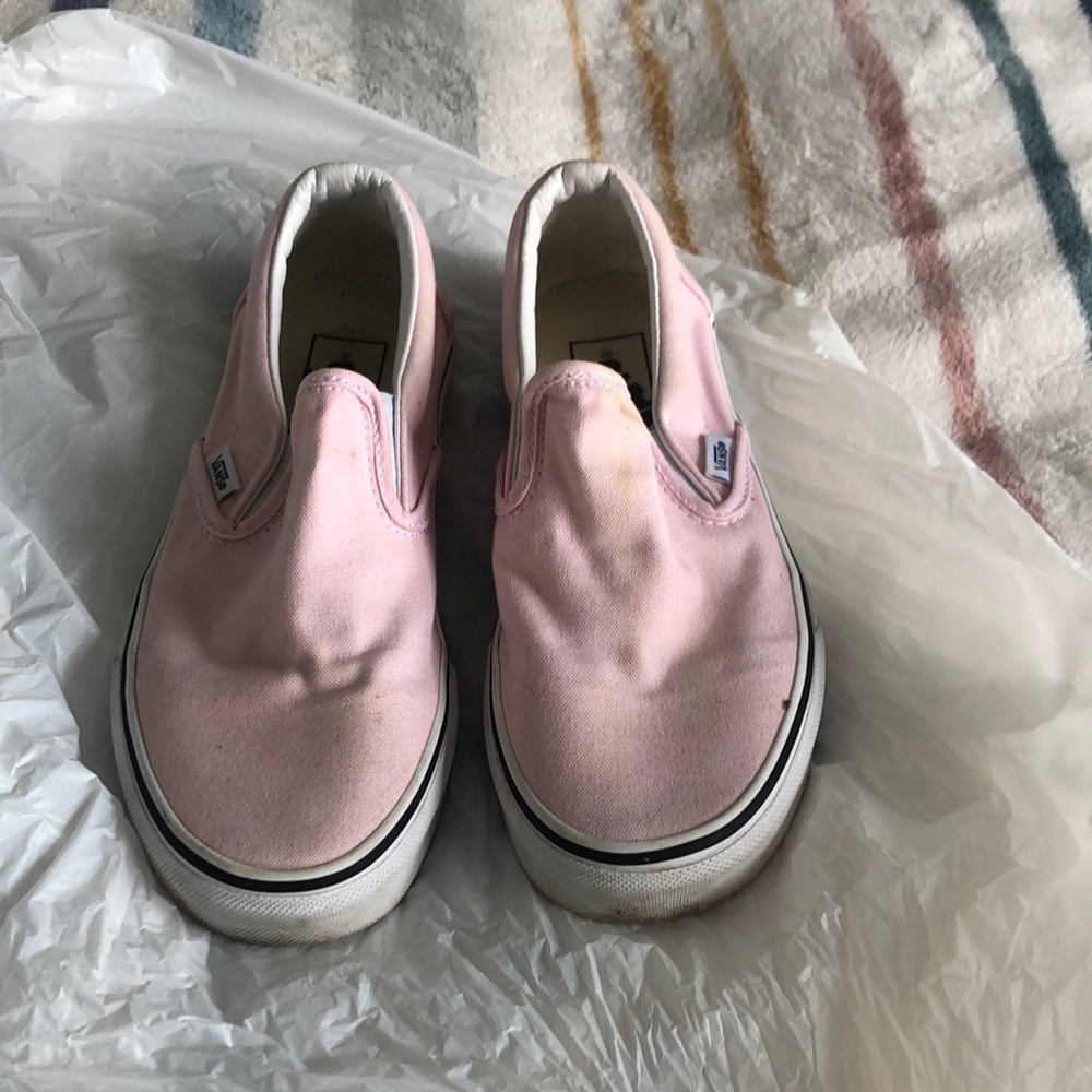 Vans Pink Canvas Slip-On Sneakers
